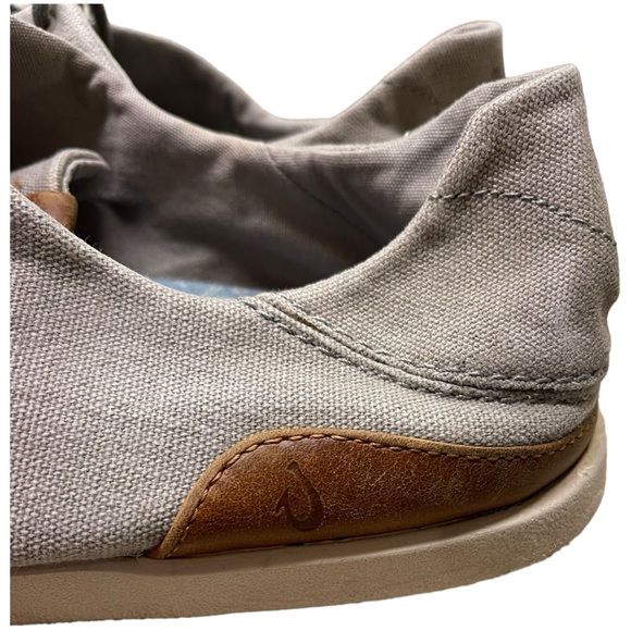 OLUKAI Manoa Canvas Sneaker Mens Size 13 /43 Gray - Picture 5 of 12